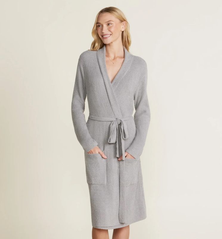 CozyChic Lite Ribbed Robe Dove Gray