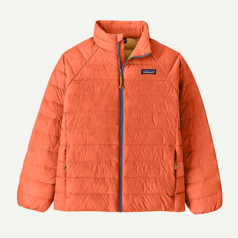 Kids&#39; Down Sweater Jacket Orange Peel