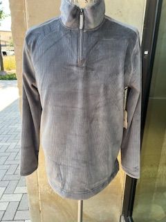 Apres Lux Sueded Cord 1/4 Zip Vintage Grey