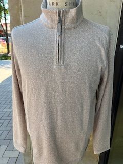 Herringbone Knit Fleece 1/4 Zip Dark Rye