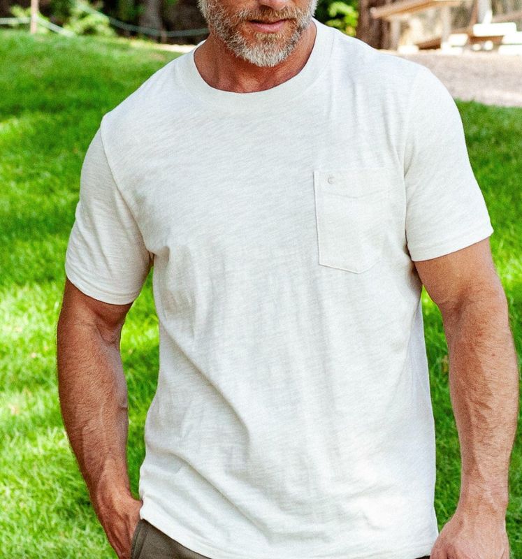 Slub Cotton Pocket T-Shirt Natural