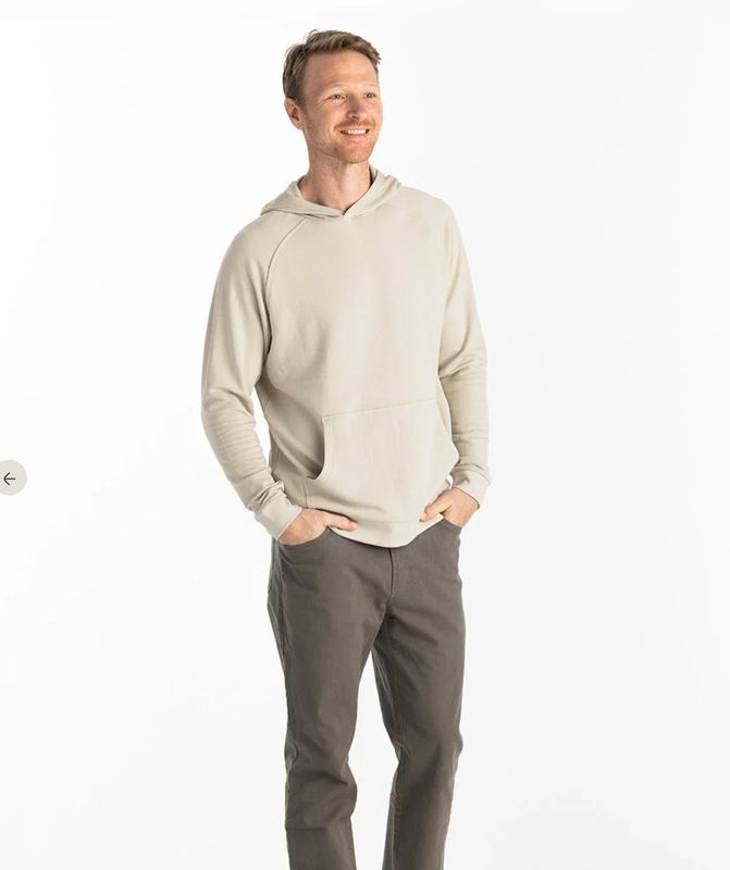 Men&#39;s Bamboo Lightweight Fleece Hoodie Sandstone