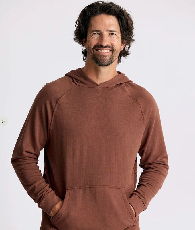 Men&#39;s Bamboo Lightweight Fleece Hoodie Chestnut