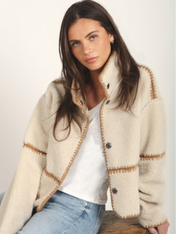 Casey Stitched Jacket Teddy Brown