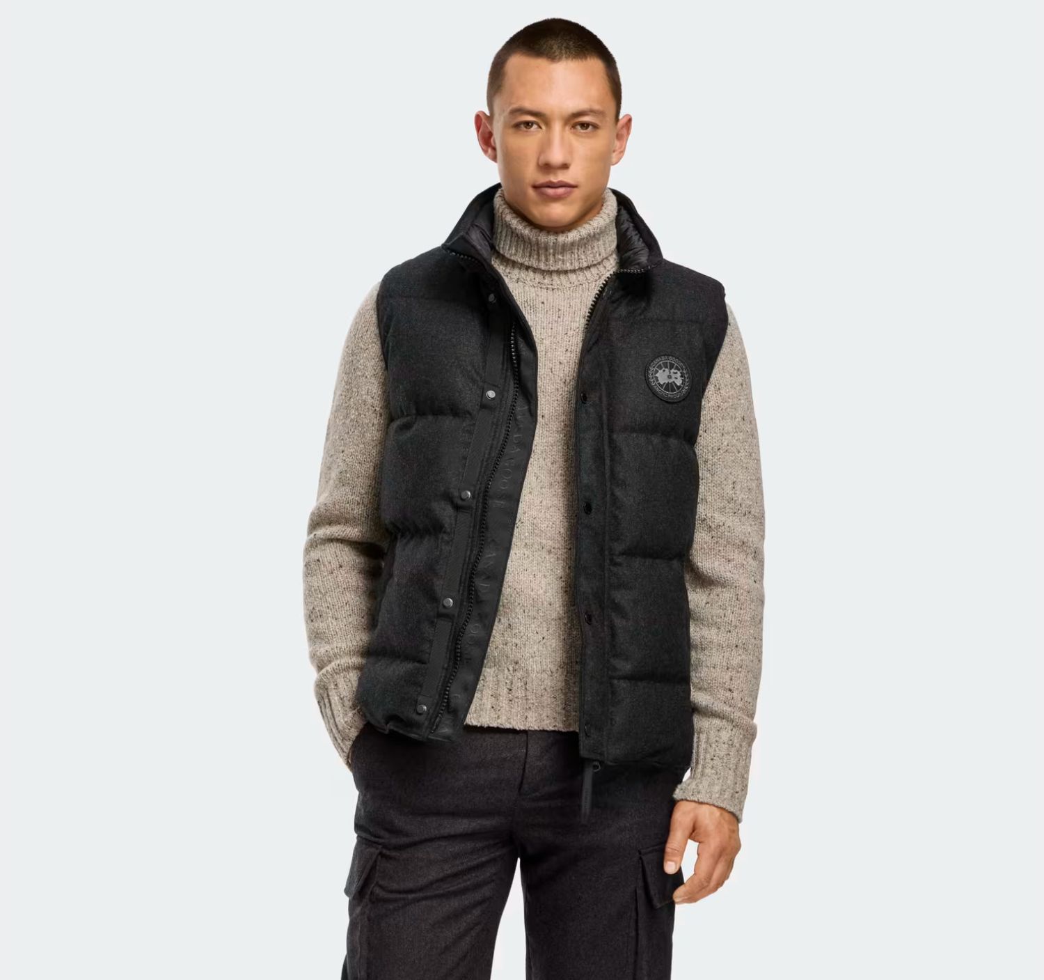 Garson Vest Wool Carbon Melange