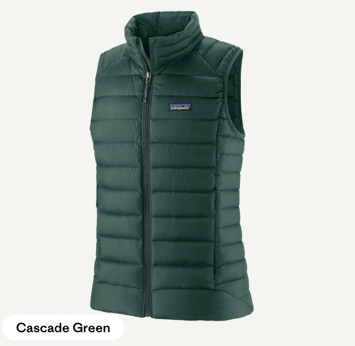 W&#39;s Down Sweater Vest Cascade Green