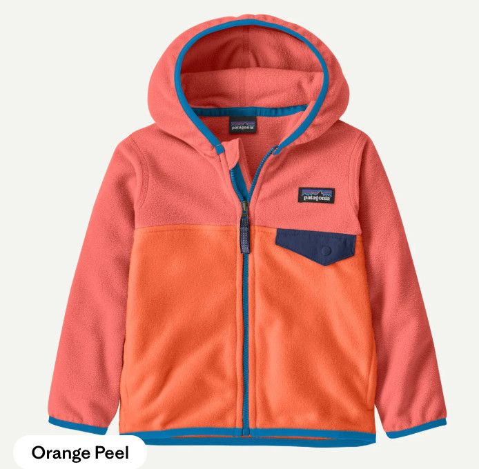 Baby Micro D Snap-T Jacket Orange Peel