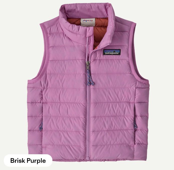 Baby Down Sweater Vest Brisk Purple