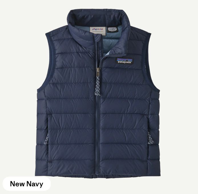 Baby Down Sweater Vest New Navy