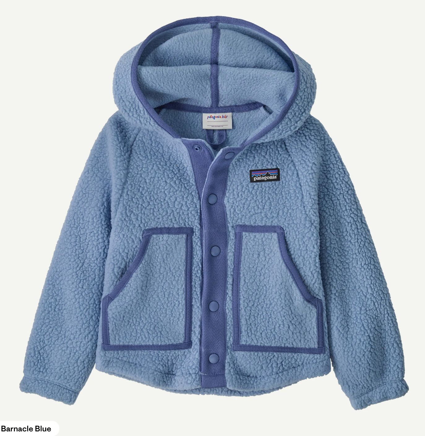 Baby Retro Pile Jacket Barnacle Blue