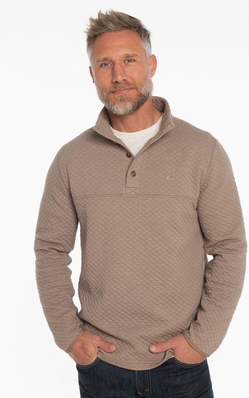 Quilted Pullover Heather Sand