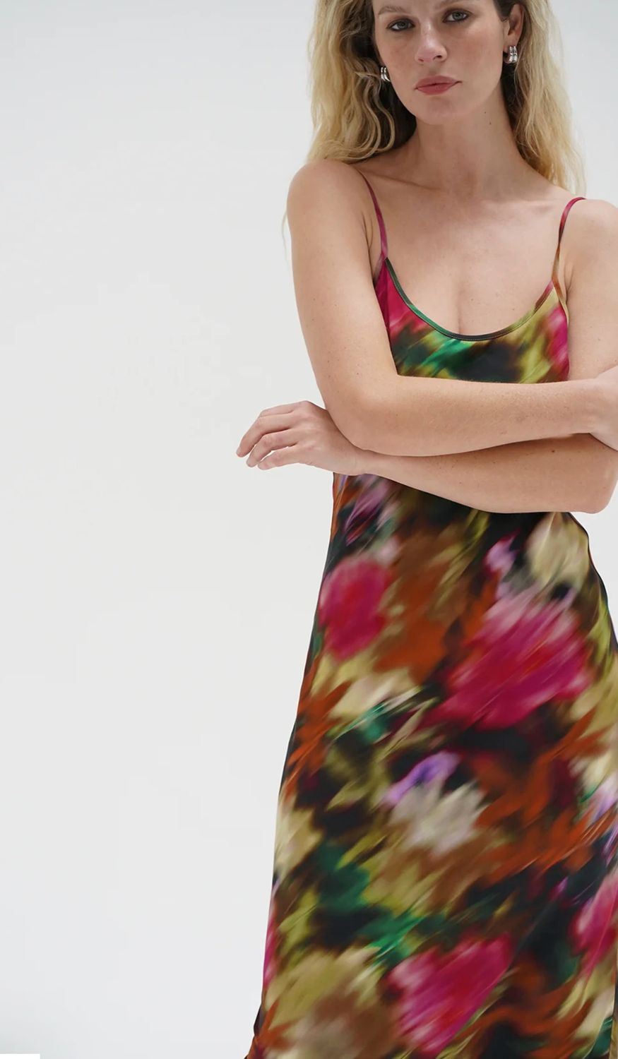Josie Slip Dress - Blurred Floral