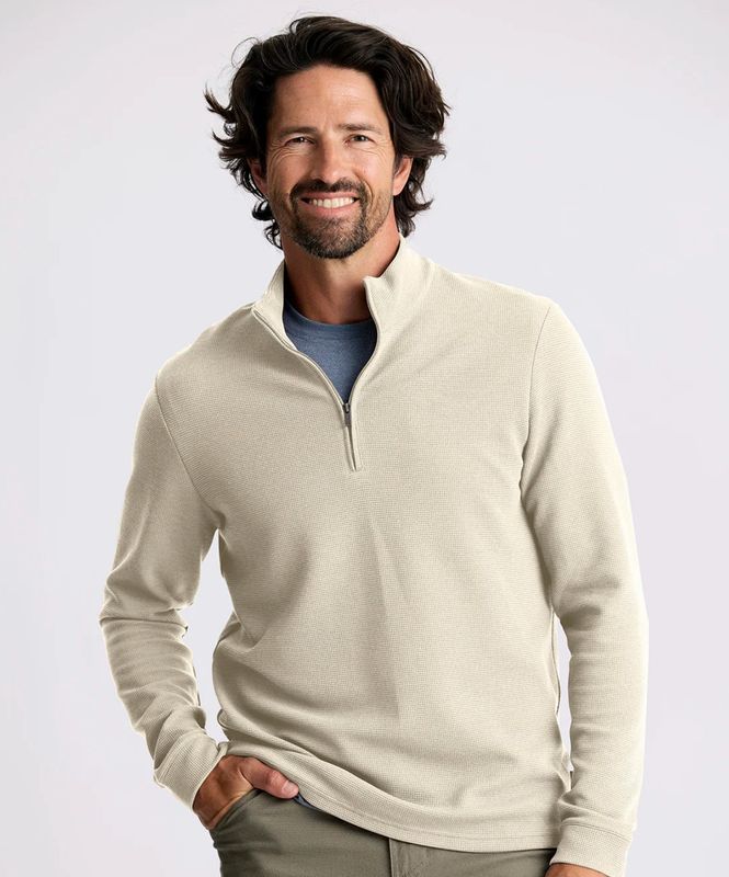 Men&#39;s Waffle Quarter Zip Sandstone