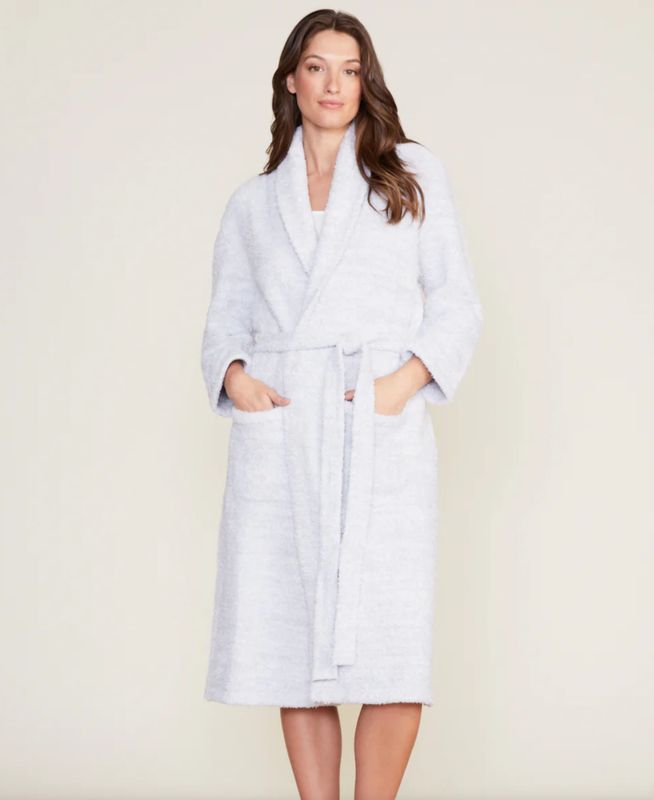 CozyChic Adult Robe Ocean/White
