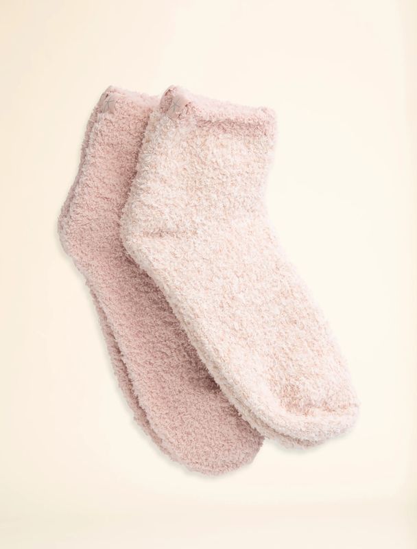 CozyChic 2 Pair Tennis Sock Set Dusty Rose