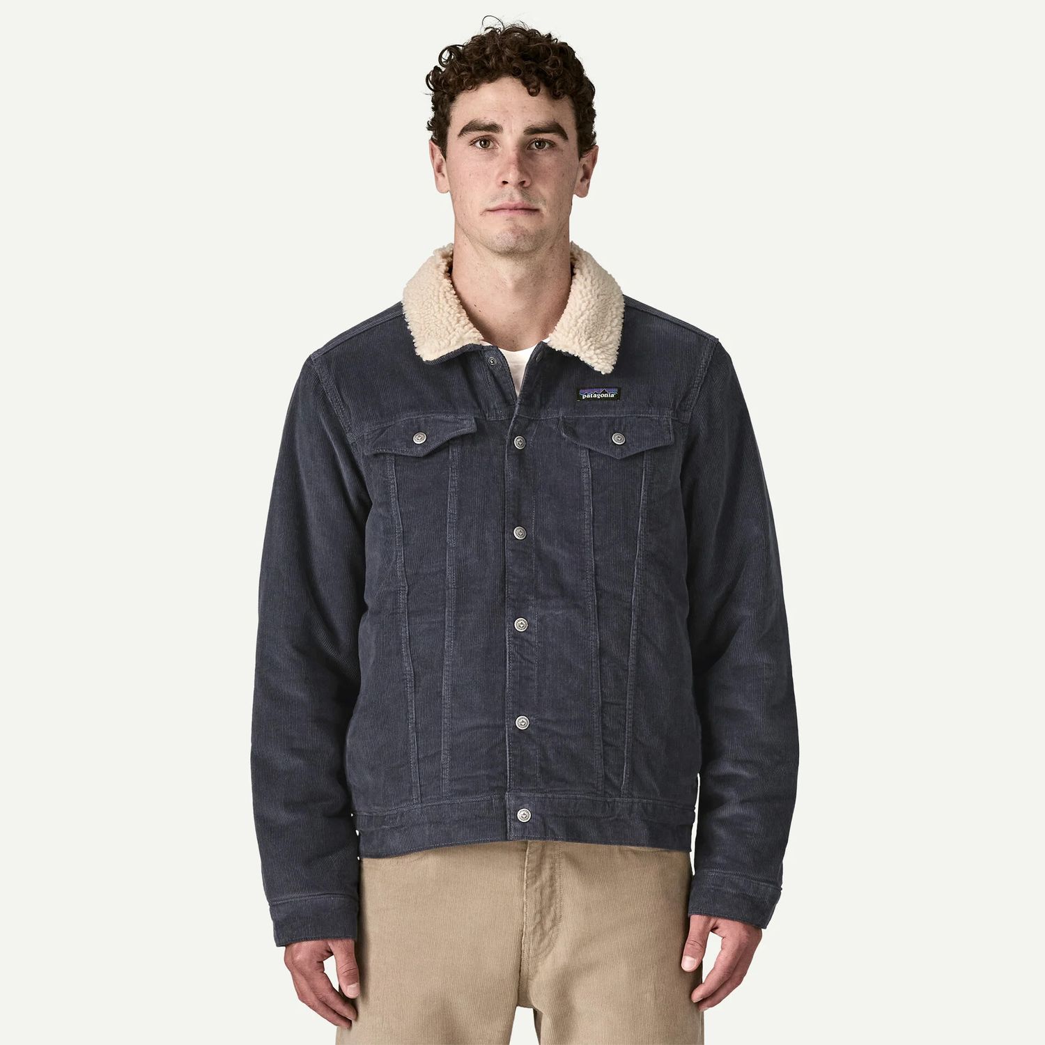 M&#39;s Pile-Lined Trucker Jacket Smolder Blue