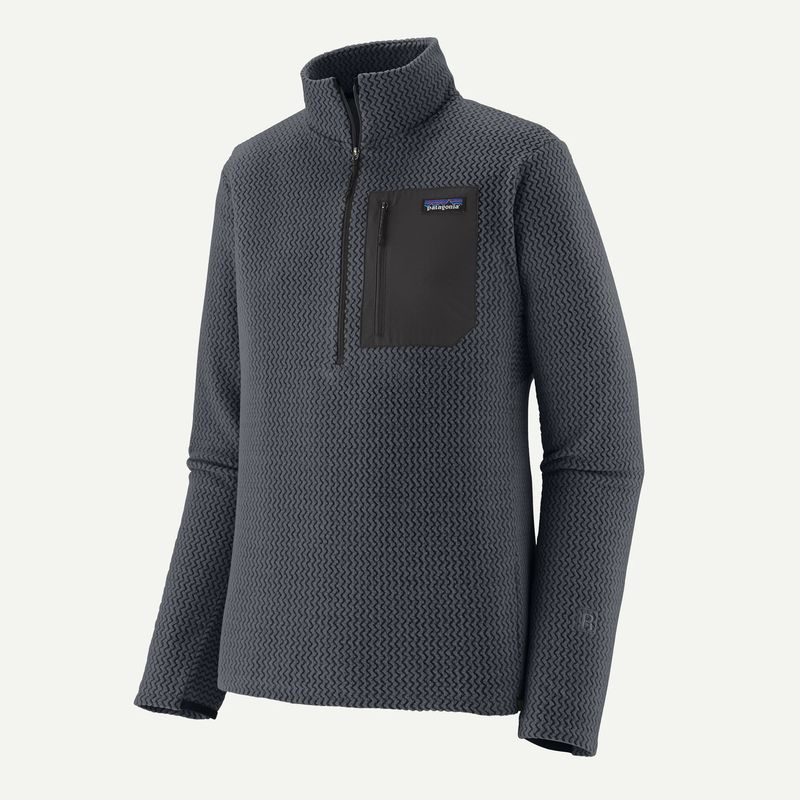 M&#39;s R1 Air Fleece Zip-Neck Smolder Blue