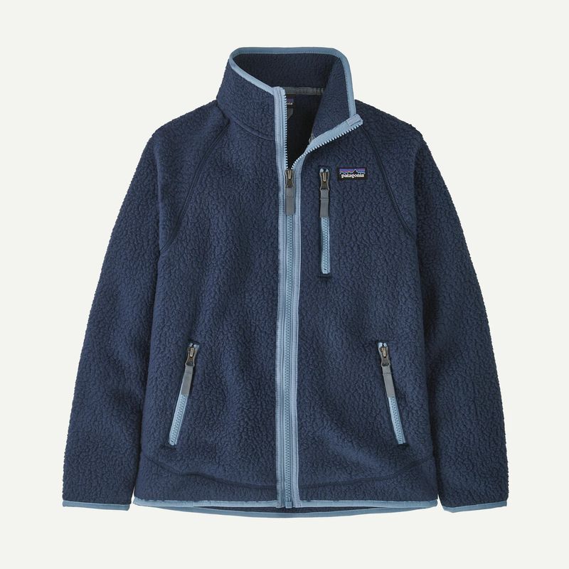 Kids&#39; Retro Pile Fleece Jacket New Navy