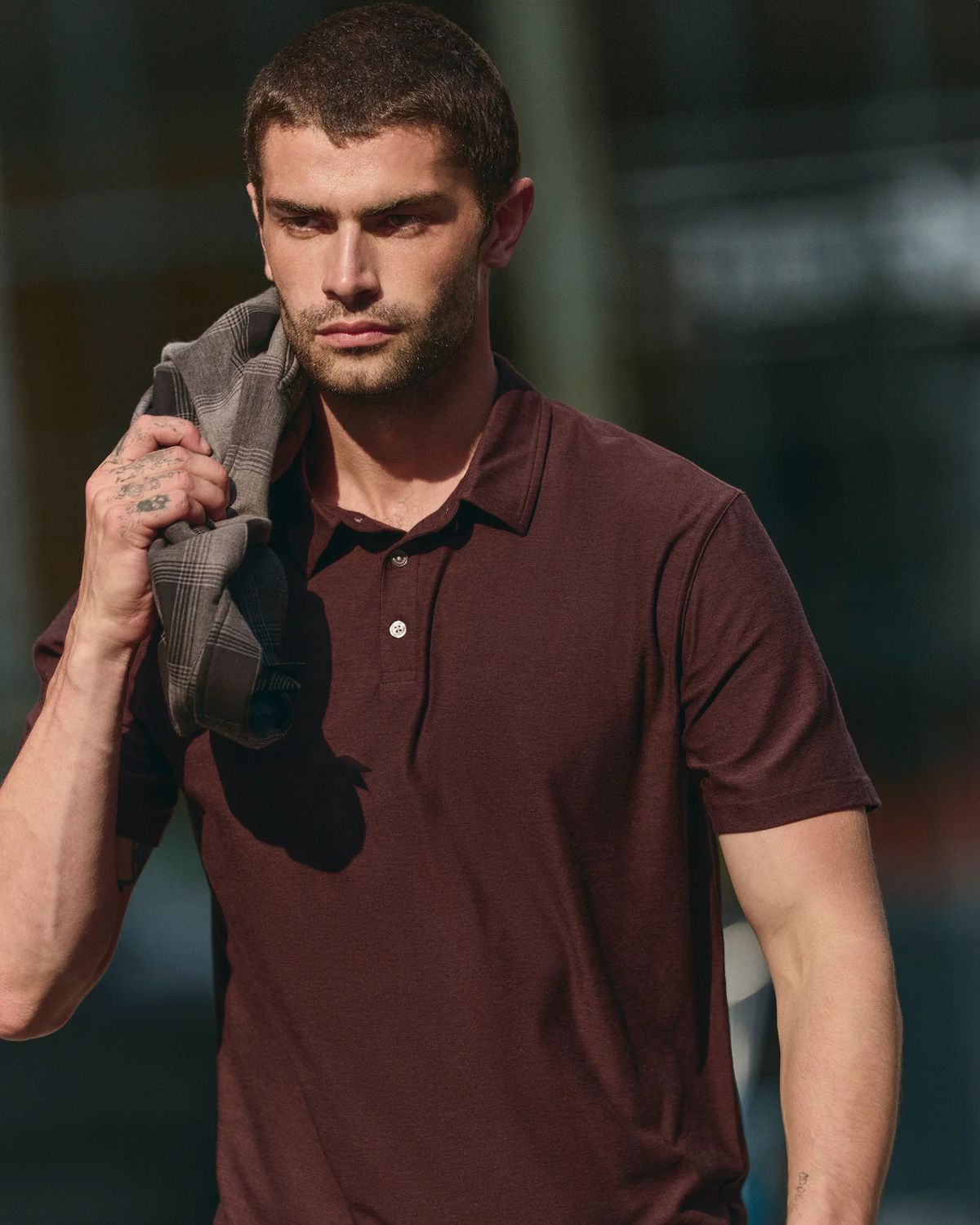 Strato Tech Polo 2.0 Raisin Heather