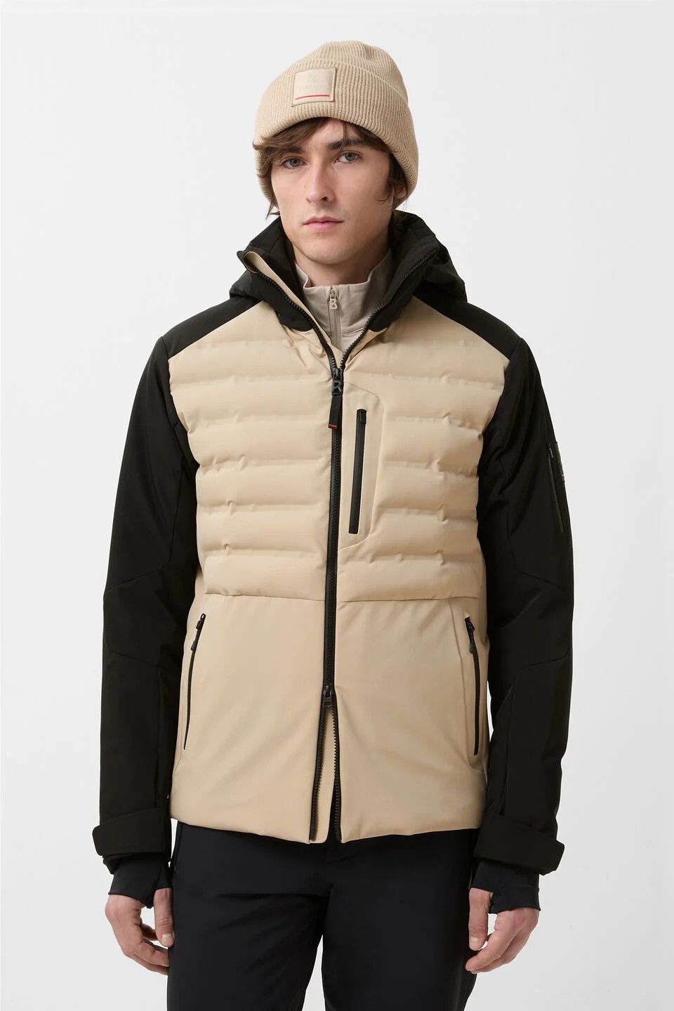 Ivo ski jacket in Beige/black (764)