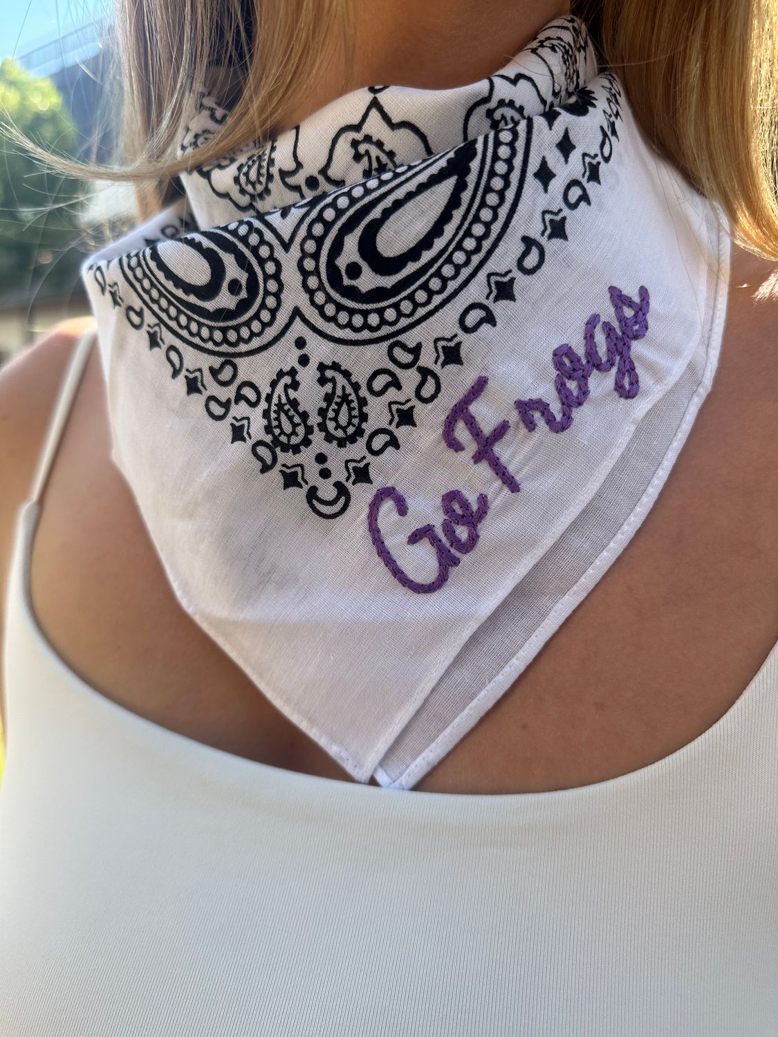 TCU School Spirit Embroidered Bandanas