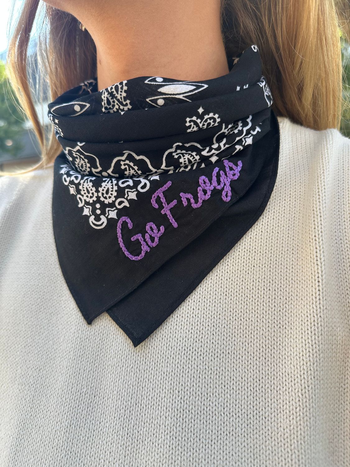 TCU School Spirit Embroidered Bandanas 