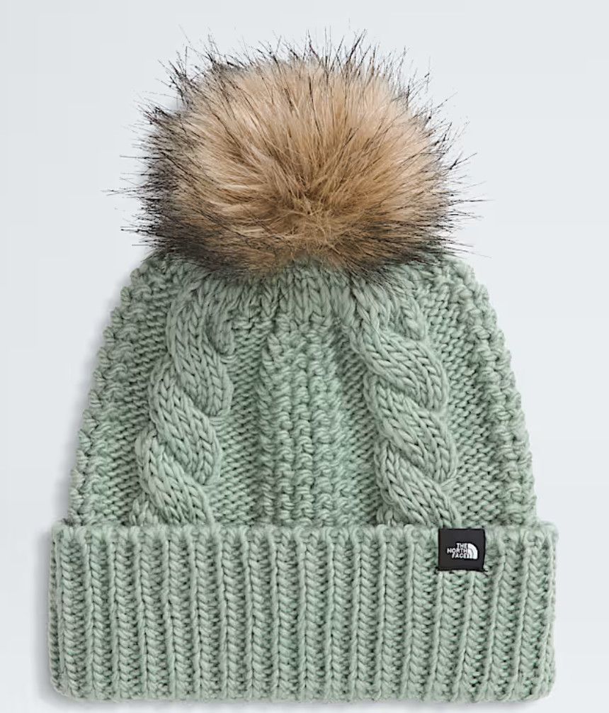 Kids Oh Mega Fur Pom Beanie Slate Moss