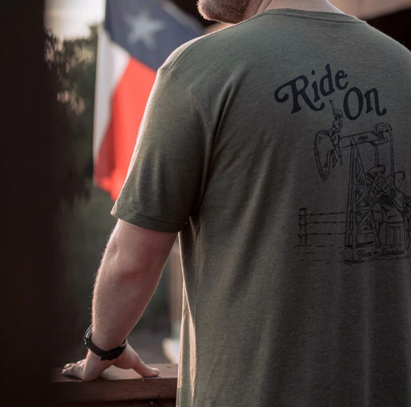 Heritage Printed Tee - Ride On Green