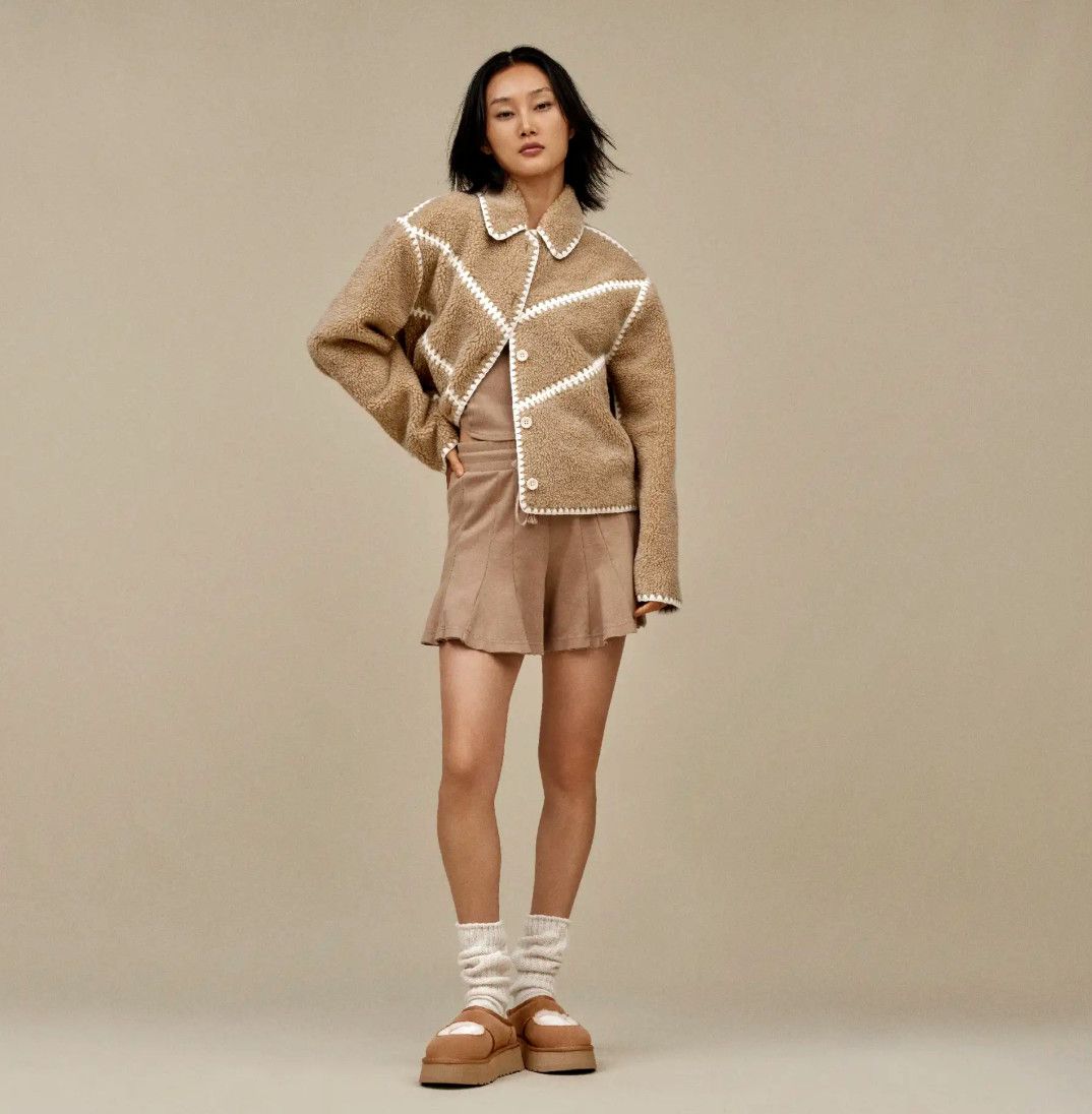 W&#39;s Ellison UGGfluff Shell Jacket Sand Heather