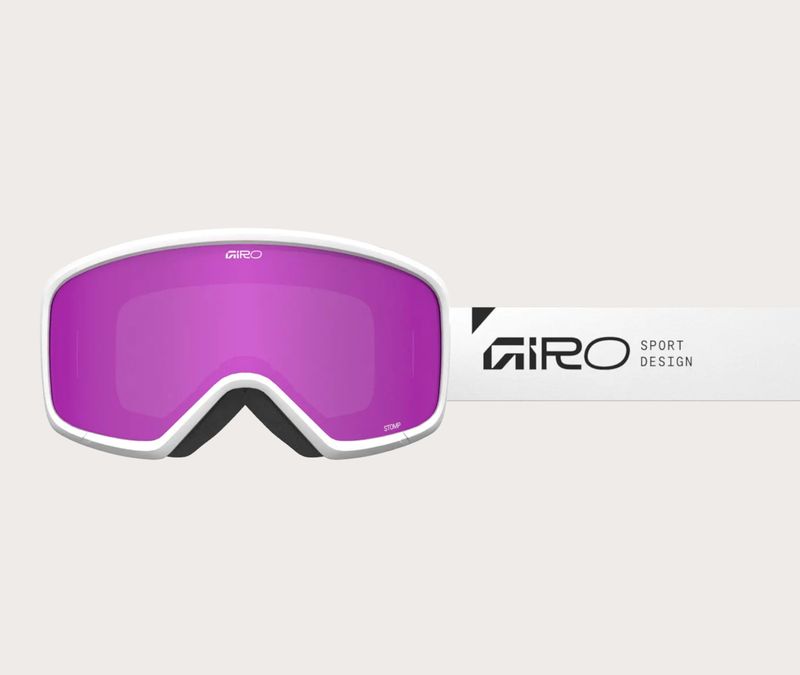 Stomp Goggle Wordmark White/Amber Pink