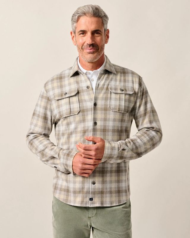 Marcelo Stretch Knit Flannel Light Gray