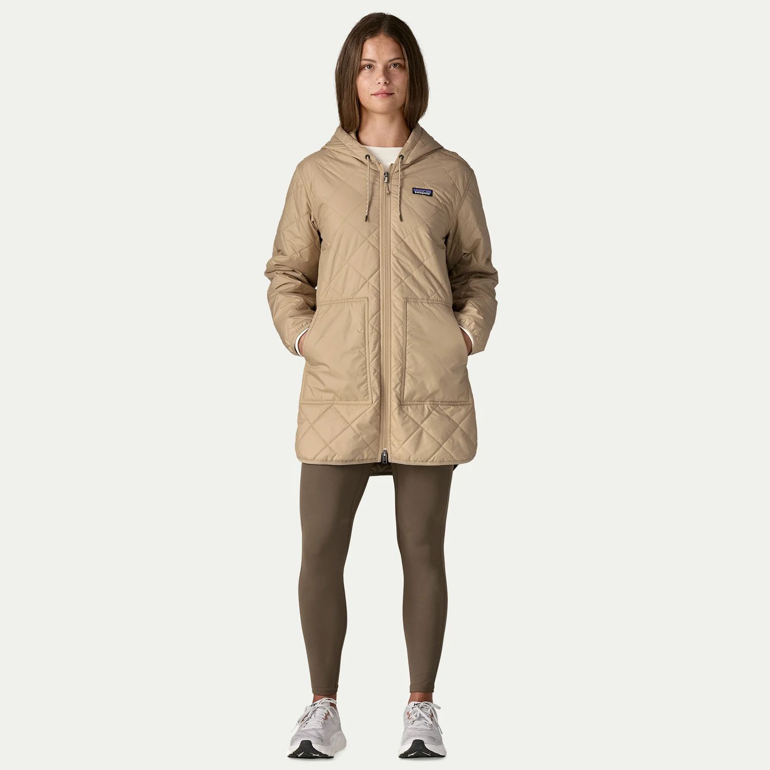 W's Diamond Quilted Parka Oar Tan