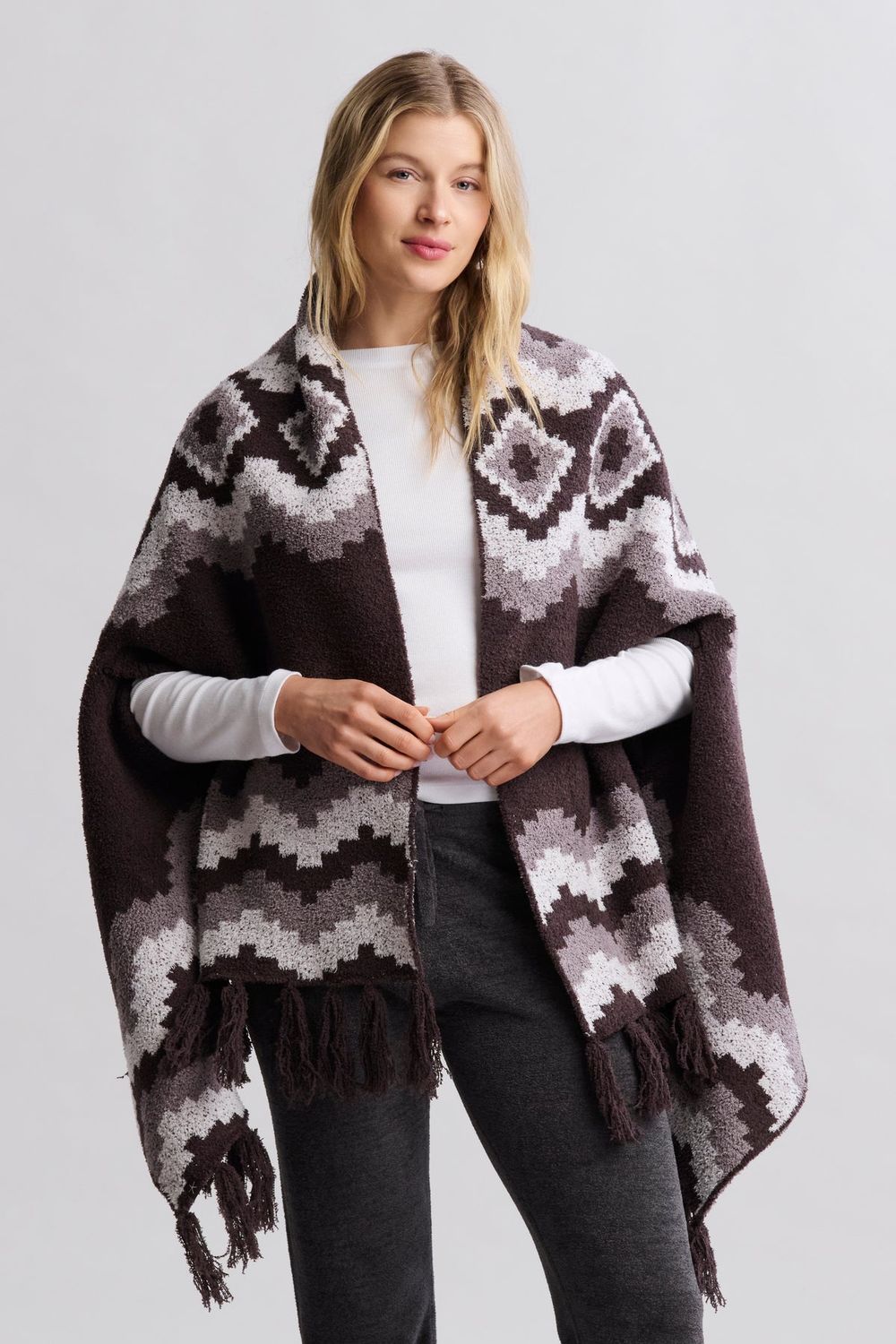 CozyChic Mosaic Wrap Umber