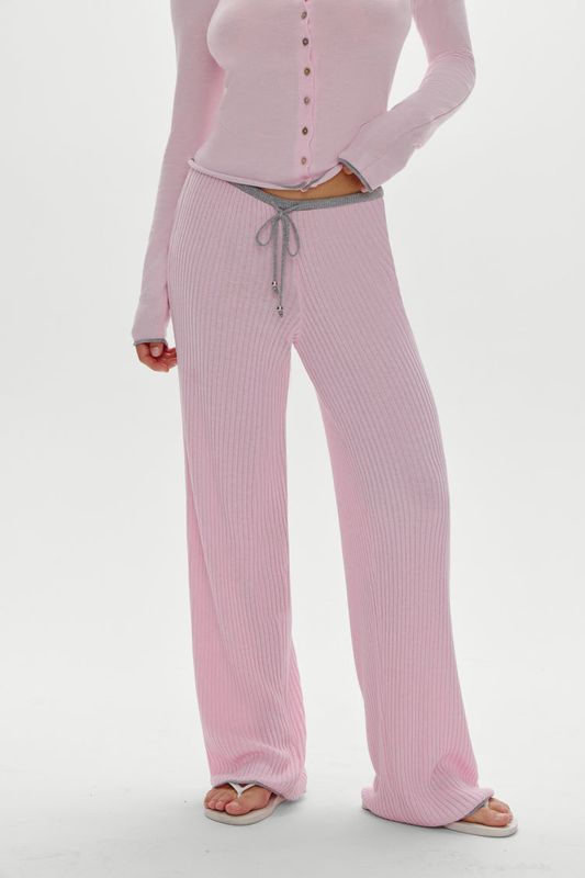 Lochlin Ribbed Knit Pant Rosette