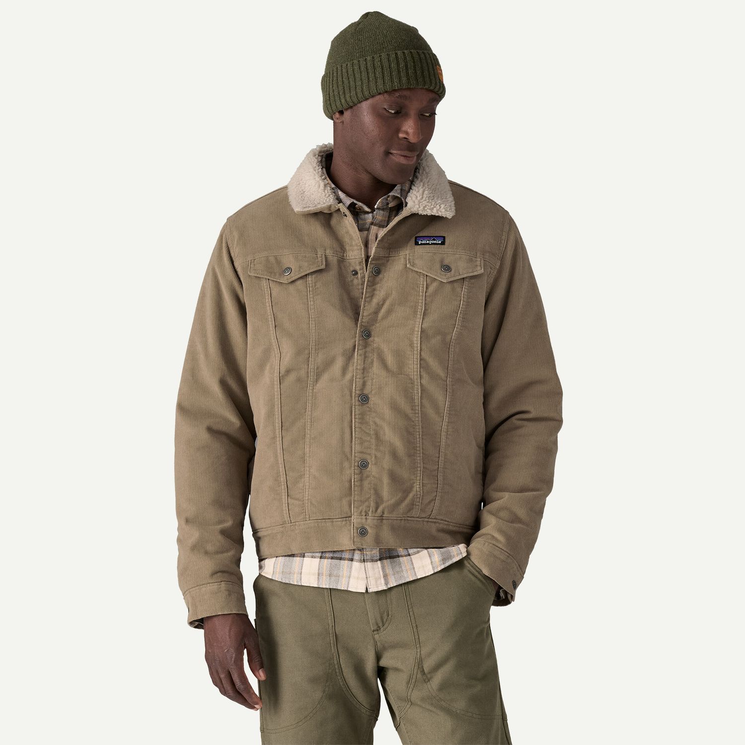 M's Pile Lined Trucker Jacket Seabird Grey