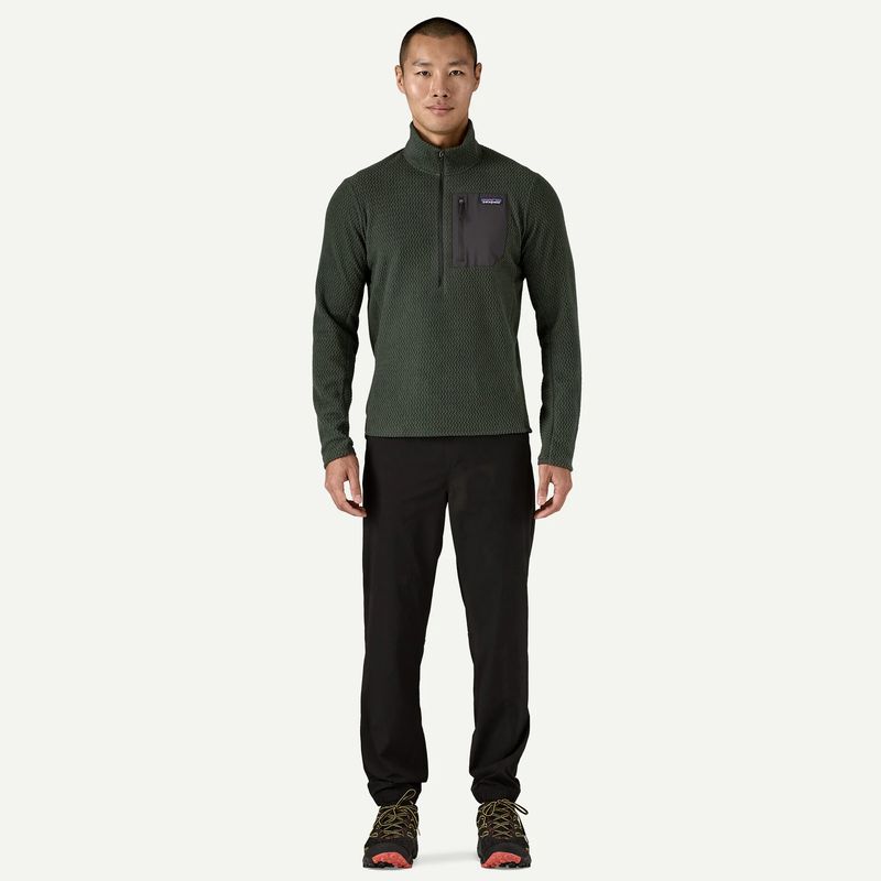 M&#39;s R1 Air Fleece Zip-Neck Old Growth Green
