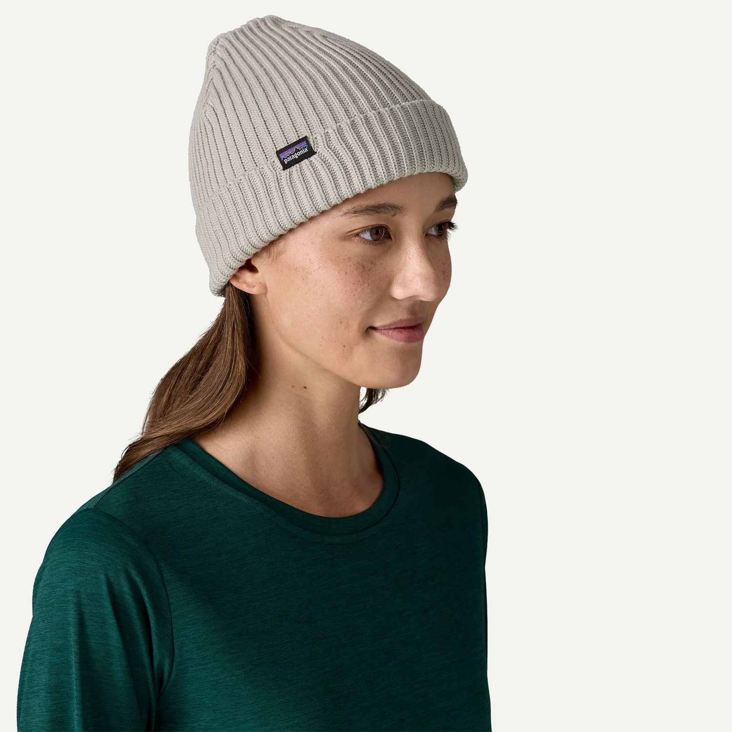 Fisherman's Rolled Beanie Crisp Grey