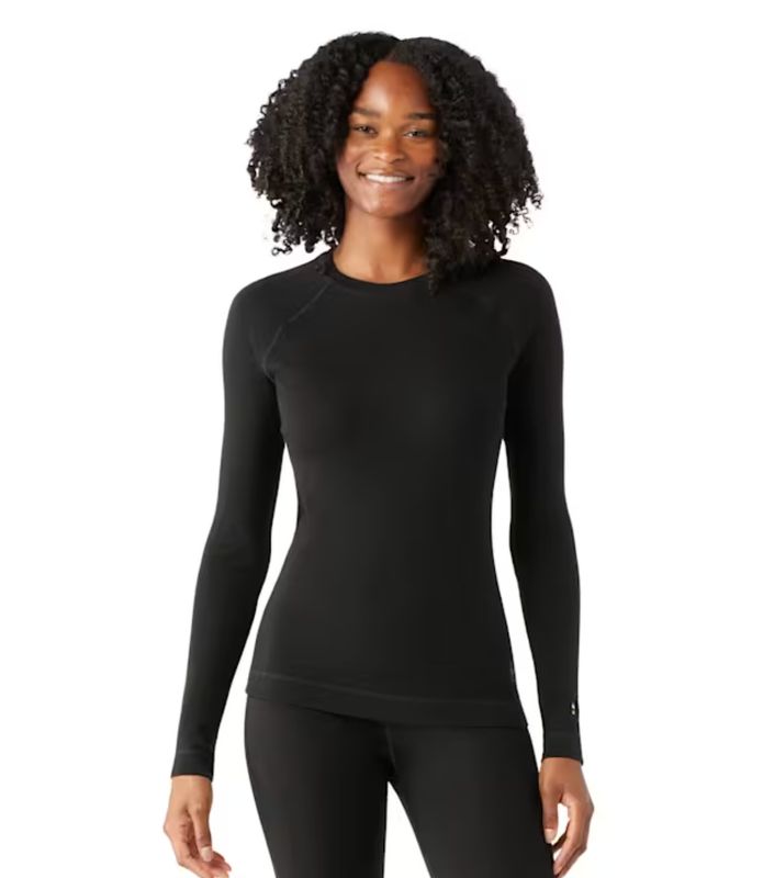 W&#39;s Classic Thermal Merino Base Layer Crew Black