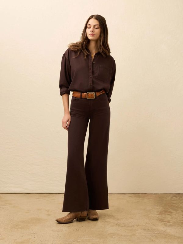 Saturday Denim Wide Leg Chocolate Brown