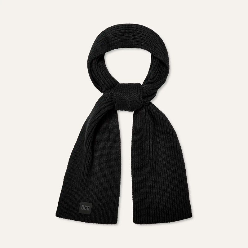 Waffle Scarf Black
