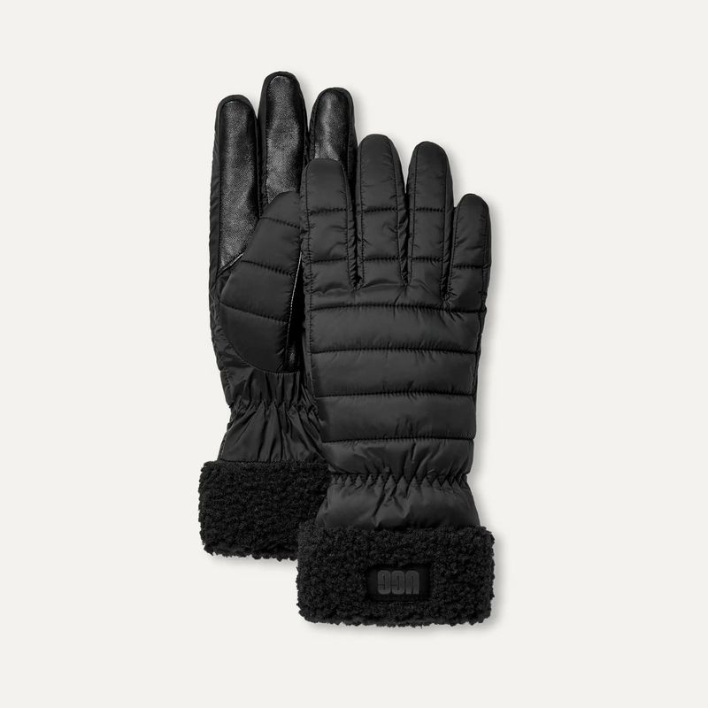 W AW UGGfluff Cuff Glove Black