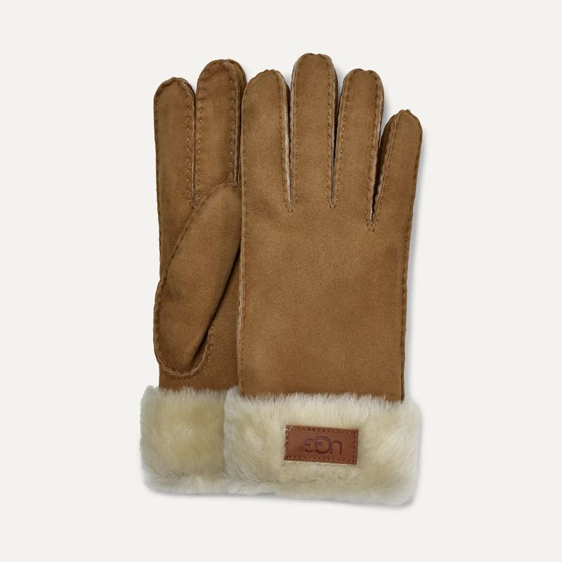 W Turn Cuff Glove Chestnut