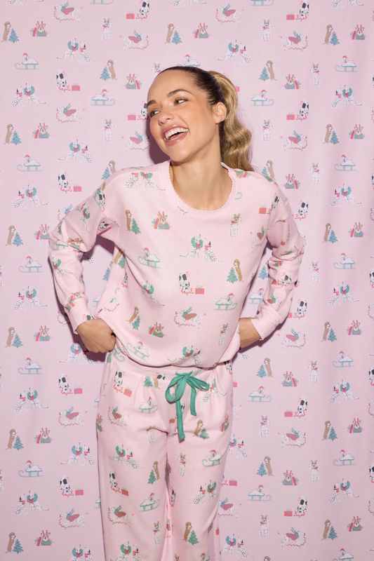 PJ Set Peace &amp; Pawlidays Pink