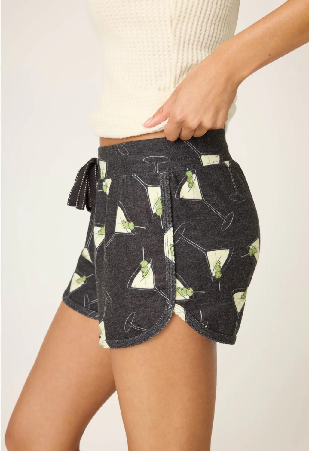 Merrier With A Martini Shorts Black