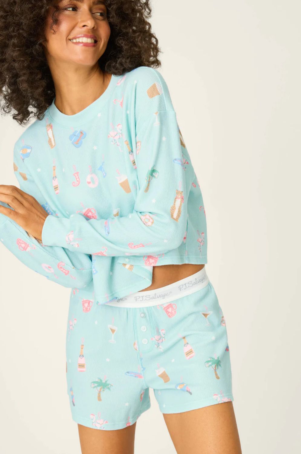 Boyfriend Boxer Ornament Print Shorts Set