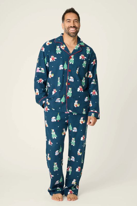 Bearly Awake Mens Flannel PJ Set