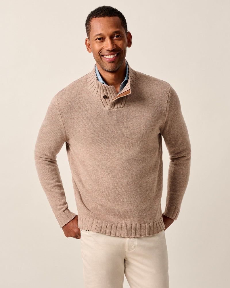 Innis Top Shelf Cashmere Blend Mockneck Sweater Camel