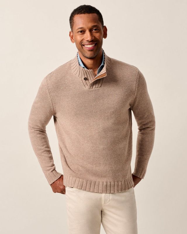 Innis Top Shelf Cashmere Blend Mockneck Sweater Camel