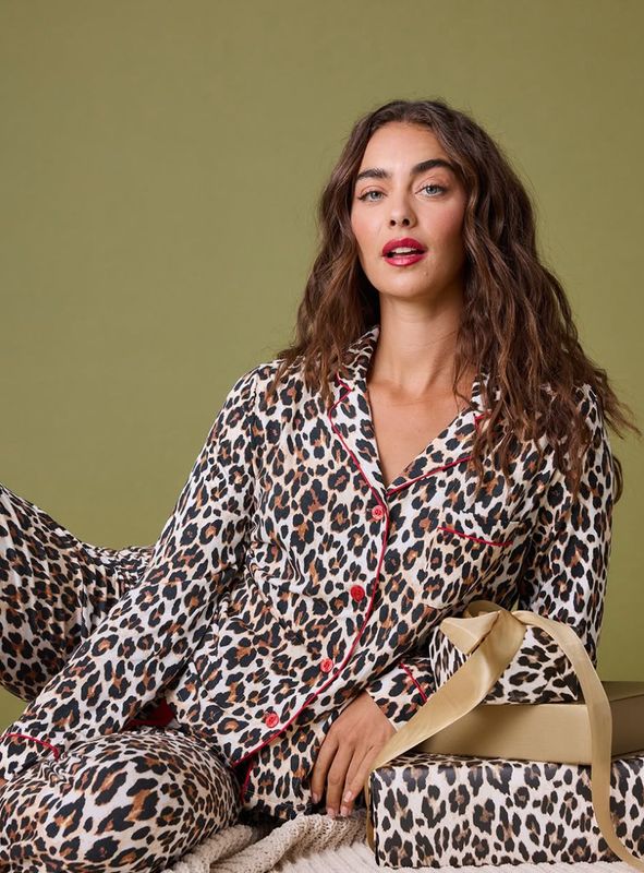 Holiday Dreams Leopard Print Pants Set