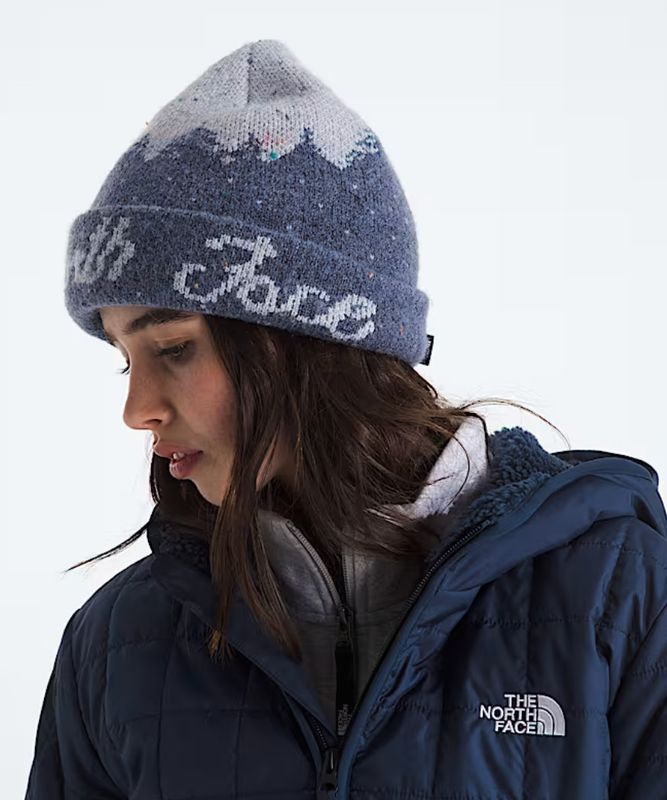 Cabin Mountainscape Beanie Lunar Blue